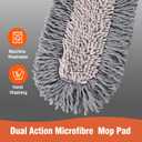 CLEANHOME Microfiber Dust Mop for Hardwood Floor Cleaning, Dry and Wet Baseboard and Floor Duster, Household Cleaning Tool for Kitchen, Bathroom