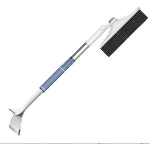 [3-in-1] Extendable Ice Scraper and Snow Brush for Car Windshield, Upgraded 360 Pivoting Brush Head with Comfortable Foam Grip - Detachable Snow Removal Tool for Truck, SUV, and Vehicle Windows