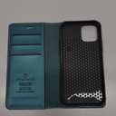 Wallet Case for iPhone 14 Pro Max Compatible with Magsafe, 2-in-1 PU Leather Flip RFID Blocking Card Holder Stand Shockproof Magnetic Detachable Cover for iPhone 14 Pro Max 6.7", Bluegreen