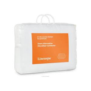 Linenspa All-Season Down Alternative Quilted Comforter LinenspaSoft, Hypoallergenic Microfiber Filling , Queen, White