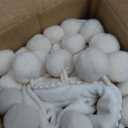 Couch Pillow Covers 16x16 Beige: 2 Pack Cozy Soft Pom-poms Velvet Square Throw Pillow Cases for Farmhouse Home Decor