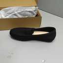 Vespiero Loafers for Women Comfortable Slip on Work Flats Shoes Womens Dressy Casual Walking Shoes Black Knit Fabric Size 9