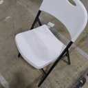 Sturdy Foldable Plastic Chair, Portable, 350-Pound Capacity, White, 6-Pack