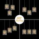 Modern K9 Crystal Pendant Lights Kitchen Island,1 Lighting Gold Chandeliers for Dining Room Light Fixtures Over Table,Hanging Chandelier for Kitchen Island Entryway Bathroom BedHead Light