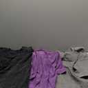 3 Pcs Oversized Heavy Cotton Summer T-Shirts Vintage Unisex Short Sleeves Casual Loose Basic Tops(A-Purple+Grey+Black 3XL)