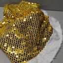 Mr. Pen- Christmas Tree Skirt 48 Inches, Sparkling Gold Sequin with White Faux Fur Christmas Tree Skirts