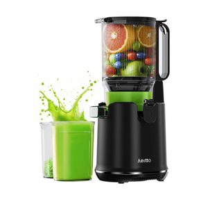 Cold Press Juicer, 5.8" Extra Large Feed Chute Slow Masticating Juicer Machines, High Juice Yield, Fit Whole Vegetables & Fruits, Professional Juice Maker,Self Feeding, Easy to Clean