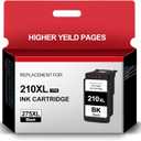 210XL Black Ink Cartridge Replacement for Canon 210 210XL PG-210XL Use for Canon Pixma MX410 MX350 MP250 MP495 MX330 MX340 MP280 MP480 MP490 Printer (1 Black)