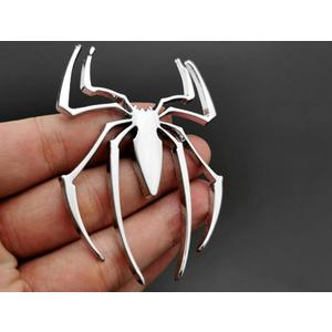 8PCS 3D Spider Emblem Car Sticker Metal Chrome Silver Spider Badges Sticker for Universal Car Vehicle, Truck, Motorcycle, RV, Scooter, SUV, Door, Window for Headphone Decorations(Yellow-B0C22ZMFK8)