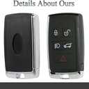 SUPALAND Key Fob Shell Case Replacement for 2018-2023 Land Rover Range Rover Sport Discovery Evoque Jaguar F-Pace F-Type E-Pace I-Pace XE XF XJ Keyless Entry Remote Control 5 Button KOBJXF18A