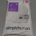 simplehuman Code V 100 Count, Dispenser Pack Custom Fit Liners, Drawstring Trash Bags, 16-18 Liter / 4.2-4.8 Gallon, White