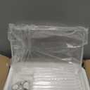 AQUIVER Acrylic Slim Storage Cart - 4 Tiers Narrow Rolling Cart - Utility Cart for Kitchen, Bathroom, Living Room, Laundry - 15.6 '' L x 10.2 '' W x 33.9 '' H