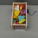 Wooden Ice Cream Truck, 28 pcs Magnetic Ice Cream Sweet Treats Pretend Play Food & Accessories, Montessori Sorting & Stacking Toys for Toddler Girls & Boys Age 2-5