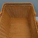 ANRUIDE 15.8"Poly Wicker storage Baskets,Handmade Woven Basket Harvest Basket Wicker Storage Basket for Picnic, Easter, Organizing, Gathering Vegetables(15.8" x 11.8") Brown