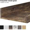 upsimples 6 Pack Wooden Floating Shelves, Wall Storage Decor Shelf for Bathroom, Bedroom, Living Room, Kitchen, Office and Laundry Room, Wall Mounted Display Hanging Shelf, Brown