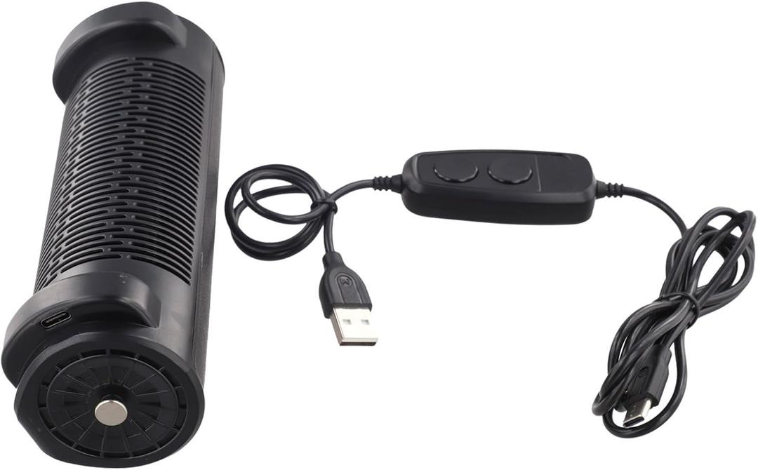 Portable Car Seat Cooling Fan for 3-Speed Adjustable 4.6ft Cable for Vehicle Office Home Black