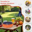 10.8inch Storage Bag for Chicken Shredder, Portable Meat Shredder Carry Bag with Handle, Oil-resistant & Waterproof Kitchen Storage Organizer Case for Home, Camping, Travel, Bag Only(Orange)