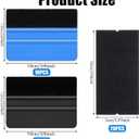 20 Pack Vinyl Squeegee with Felt Edge, 4 Inch Car Vinyl Scraper Decal Applicator Window Tint Wallpaper Smoothing Tool for Car Wrap Window Tint Wallpaper Professional Scratch Free Squeegee