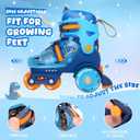 METROLLER Adjustable Boys Balance Roller Skates for Toddler Ages 3-6 Rainbow Unicorn Dinosaurs Illuminating Rollerskates for Girls Kids Three Line Wheels Suitable for Beginners, Size: S Little Kids(11-1)[6.8"--7.8"]