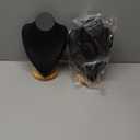 Juexica Necklace Display Stand Bamboo Jewelry Bust for Vendors Necklace Mannequin Holder for Selling Home Trade Organizer(Black, 9.2 * 6.1 Inch)