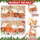 24 Sets Christmas Gingerbread Craft Kit for Kids 3D Gingerbread House Card Making Your Own Festive Winter Greeting Cards Xmas DIY Card Crafts for Holiday Home Classroom School Art Crafts Supplies