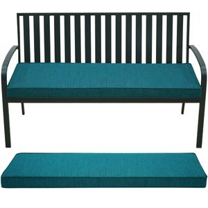 AONETOZ Outdoor Bench Cushion,Olefin Bench Cushions for Outdoor Furniture with Removable Cover,Rain-Proof and Fade Resistant Patio Bench Cushions for Garden Settee Porch Pads with Ties,59 x 18 Inch