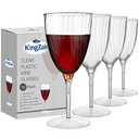 Lillian Tablesettings Premium 15 Count Wine Glasses 8 oz. Clear Hard Plastic 1-Piece Disposable Cups