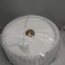 Bargeni Semi Flush Mount Ceiling Light Fixture,12.5 inch Drum Flush Mount Ceiling Light,Gold Light Fixtures Ceiling Mount,Cream White with Pleated Fabric Shade,Modern Ceiling Light for Bedroom,Hallway