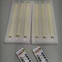 Homemory Real Wax LED Flameless Taper Candles with Remote Timer, 9.6 Inches Ivory Fake Candlesticks, Dripless Battery Operated Window Candle with 3D Flickering Flame for Fireplace Xmas Halloween