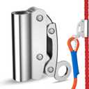 Self-Locking Rope Grab Ascender, Alloy Steel, Suitable for Heavy Industry/Roofing/Construction/Fall Protection/Tree Trimming/Lifeline, Compliant with OSHA/ANSI Standards (Silver 10-16mm)