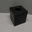 Autumn Alley Farmhouse Black Metal Tissue Box Cover  Industrial Galvanized Heavy Guage Metal Tissue Box Holder  Modern Style Decor Matte Black Bathroom Accessories  Easy Refills