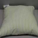Vertical Lime Green White Stripes Pattern Trendy Stylish Throw Pillow 18x18