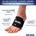 3 x SB SOX Arch Support Sleeves for Plantar Fasciitis Relief (1 Pair)  Foot Compression Sleeves for Plantar Fasciitis and Arch Support for Everyday Use (Large, White)