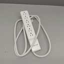Belkin 6-Outlet SlimLine Power Strip Surge Protector, 6ft Cord and Rotating Plug, 700 Joules, White