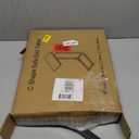 C-Shaped Side Table for Couch - Small Coffee Stand Sofa Tray Desk with Metal Frame and Waterproof Scratch Resistant, Modern End Accent for Living Room, Bedroom, Small Spaces, Rustic Brown (11.8" Width 1-Pack)