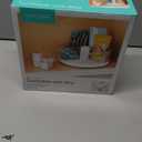 YouCopia Crazy Susan Lazy Susan Organizer, 6 BPA-Free Removable Clear Bins with Handles, Rotating Storage Turntable for Kitchen Cabinet, Pantry and Bathroom Organization,White