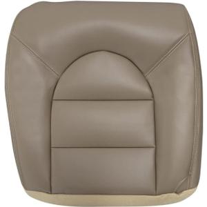 Priprilod Driver Bottom Replacement Leather Seat Cover Tan Compatible with Ford F250 F350 F450 F550 Lariat 1999 2000