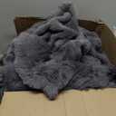 Heated Blanket Electric Throw - Soft Cozy Faux Fur Bubble Electric Blankets with 6 Time Settings, 8 Heating Levels, Fast Heating & Overheat Protection, Machine Washable (59" x 79", Gray)
