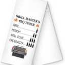 RZHV Grill Master's BBQ Timer Kitchen Towel, Funny Dish Towel Gift for Women Sisters Friends Mom Aunty Hostess Grandma, Sweet Housewarming New Home Gifts, Cooking Gifts for Grill Lover, 24x16 inch