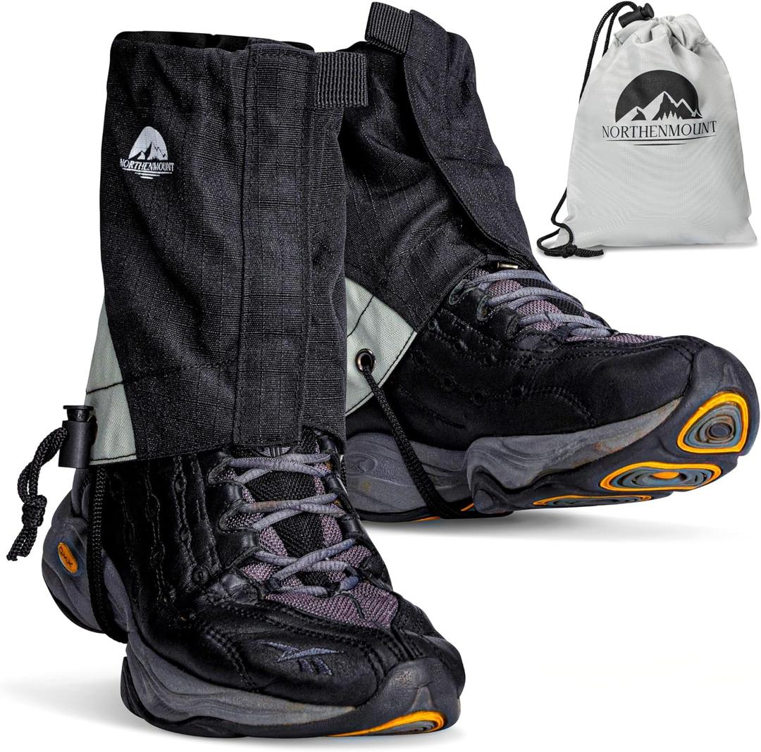 Gaiters for Hiking Waterproof  600D Nylon Oxford Gaiters for Men and Women  Adjustable One Size Fits All Hiking Accessories Waterproof Boot Covers  Steel Hook and Elastic Band