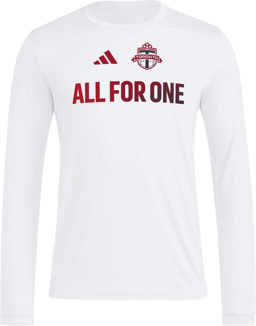 adidas Mens Toronto Fc Pre-Game Long Sleeve T-Shirt (White, XL)