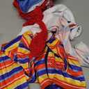 5 SizesHalloween Chucky Costume for Women Wanna Play Bolero Top Overall Bodysuit Knee-high Socks Scar Tattoos Prop Knife