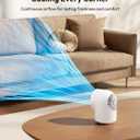 Aecooly Touch Control Desk Chic 01 Lite Fan, 100 Speeds Quiet Digital Display Small Table Fan, 4000mAh Battery Powered Desktop Fan for Bedroom, Bedside, Office, Travel -White