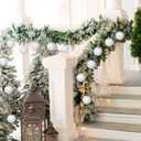 Civaner 18 Pcs Snowball Ornaments for Christmas Tree White Sparkly Fluffy Snow Glitter Christmas Ball Ornaments for Home Tree Xmas Farmhouse Holiday Decor