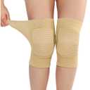 Men Women Protective Knee Pads, Anti-Slip Padded Sponge Knee Brace Knee Support for Football Volleyball Dance Skating Basketball Sports (Medium,Nude)