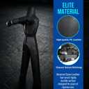 6FT Wrestling Dummy Grappling Dummy, Unfilled Hollow Design, Anti Burst Black Space Leather, MMA BJJ Training Equipment for Adults, Heavy Duty Martial Arts Practice Partner, 6ft x 16"