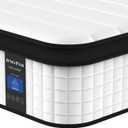 Inofia Queen Mattress, 12 Inch Hybrid Innerspring Double Mattress Cool Bed with Breathable Soft Knitted Fabric Cover, 101 Nights Trial