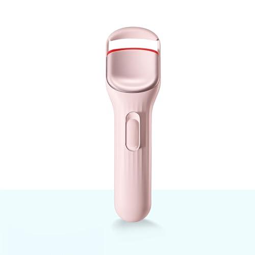 HEBECA Heated Eyelash Curler Pro,Heated Lashes Curler with 149°F /167°F Heat Settings, Heat Eye Lashes Curler with Food-Grade Silicone pad and Rechargeable 600mAh Battery (Rose Pink)