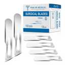 100 pcs #10R Dermaplaning Scalpel Blades 0.7 mm Extra Wide Sterile Blades Carbon Steel - Individually Wrapped Pack of 100 Blades (#10R Blades (100 Qty))