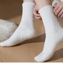 Women's Fuzzy Socks - Ultra Soft & Warm Cozy Fluffy Plush Sleep Socks for Winter 3 Pairs (Pink/White/Beige)